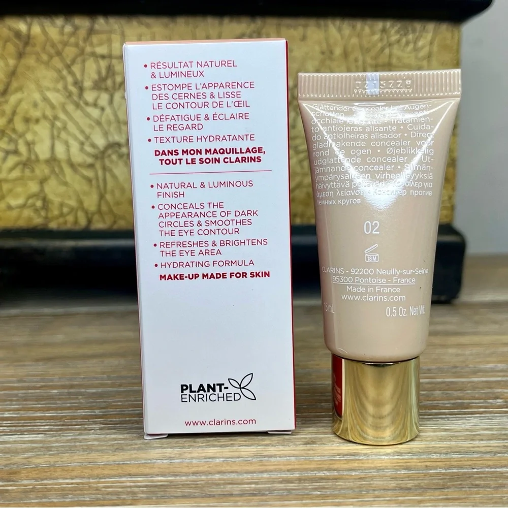Clarins Instant Concealer Shade 02 (Pinky Beige) Full Size 15ml NIB